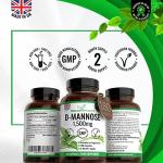 D-Mannose 1500mg - Max Strength Vegetarian Capsules