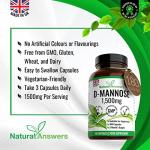 D-Mannose 1500mg - Max Strength Vegetarian Capsules