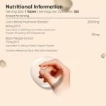 Lion's Mane Supplement 2000mg - 365 Vegan Tablets