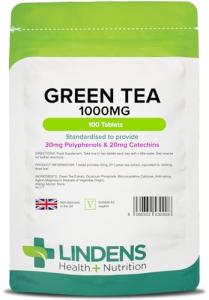 Lindens Green Tea Extract 1000mg, 100 Tablets