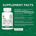 Grape Seed Extract Capsules for Blood Flow Support
