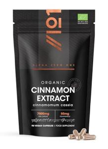 High Strength Organic Cinnamon Extract 7500mg - 90 Capsules