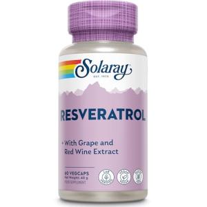 Solaray High Strength Resveratrol Vegan Capsules 60 Count