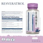 Solaray High Strength Resveratrol Vegan Capsules 60 Count