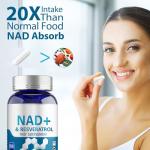 NAD+ Energy & Cellular Support Supplement - 120 Capsules