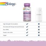 Solaray High Strength Resveratrol Vegan Capsules 60 Count