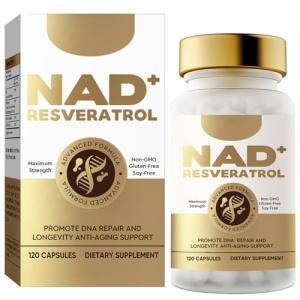 NAD+ 1000 mg Supplement with Resveratrol for Energy
