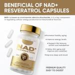 NAD+ 1000 mg Supplement with Resveratrol for Energy