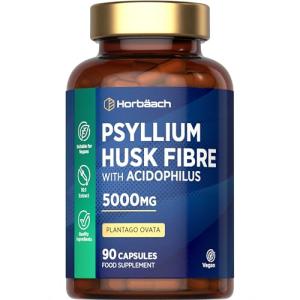 Psyllium Husk Capsules with Acidophilus - 90 Vegan