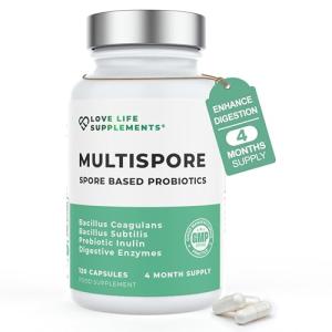 MultiSpore Plus Probiotics for Gut Health, 120 Capsules