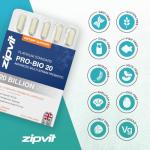 Zipvit 20 Billion CFU Vegan Probiotics for Gut Health