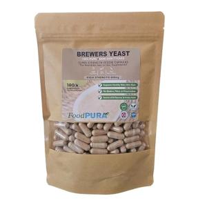 FoodPURA Brewer's Yeast Capsules 600mg - 180 Count