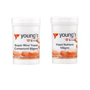 Young's Home Brewers Wine Yeast & Nutrient Pack