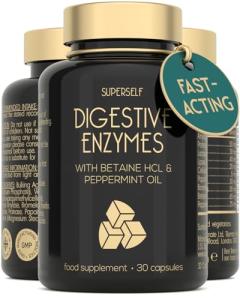 Digestive Enzyme Supplements with Betaine HCL - 30 Capsules