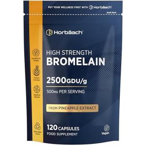High Strength Bromelain Capsules 500mg - 120 Vegan