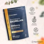 High Strength Bromelain Capsules 500mg - 120 Vegan
