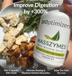 BiOptimizers MassZymes Digestive Enzyme Supplement 250 Caps