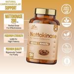 Nattokinase 120 Capsules 200 MG Vegan Formula