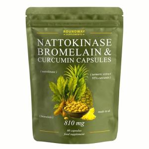Nattokinase Bromelain Curcumin Detox Capsules - 60 Vegan