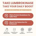 Lumbrokinase Capsules for Circulation Support, 60 Count