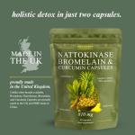 Nattokinase Bromelain Curcumin Detox Capsules - 60 Vegan
