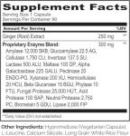 NATURELO Complete Digestive Enzymes with Ginger Root