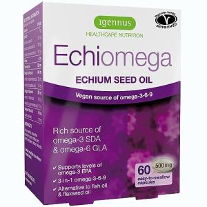 Echiomega Vegan Omega 3-6-9 Softgels, 60 Count