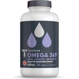 Omega 3 6 9 Fish Oil 1000mg - 365 Capsules