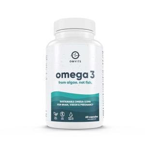 Omvits Vegan Omega 3 DHA Algae Oil 1000mg