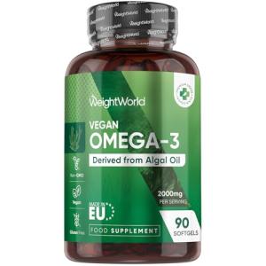 Vegan Omega 3 - 2000mg Algal Oil Softgels