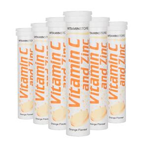 Vitamin C & Zinc Effervescent Tablets – Vegan, Orange Flavor