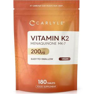 Carlyle Vitamin K2 MK7 200mcg - 180 Vegan Tablets