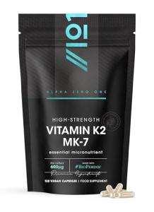 Vitamin K2 MK-7 600mcg Vegan Capsules - Bone Health