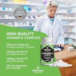 High Strength Vitamin K2 + K1 Complex Capsules