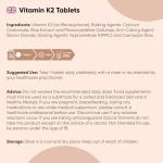 Vitamin K2 MK7 200mcg - 365 Vegan Tablets