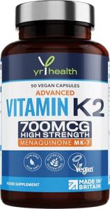 High Strength Vegan Vitamin K2 MK7 700mcg Capsules