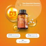 Vitamin D3 4000IU with K2 125μg Tablets
