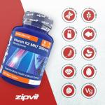 Zipvit K2 MK7 200mcg Vegan Tablets for Bone Health