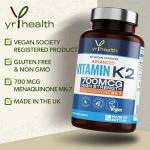 High Strength Vegan Vitamin K2 MK7 700mcg Capsules