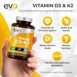 Vitamin D3 4000iu & K2 100ug Vegetarian Tablets