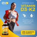 Vitamin D3 4000iu & K2 100ug Vegetarian Tablets
