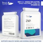 Troo Vitamin K2 MK-7 100mcg Bone Support Capsules