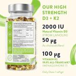 Vitamin D3 K2 MK7 with Olive Oil - 180 Softgels