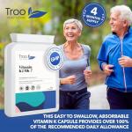 Troo Vitamin K2 MK-7 100mcg Bone Support Capsules