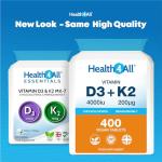 Health4All Vegan Vitamin D3 & K2 Gummies 400 Tablets