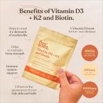 High Strength D3, K2 & Biotin Complex, 90 Caps