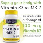 Vitamin K2 MK-7 100 mcg Softgels, 180 Count