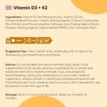 Vitamin D3 & K2 Vegan Tablets - 365 Count