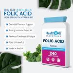 Health4All Folic Acid 1000mcg - 240 Tablets