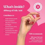 Folic Acid Gummies - 3 Month Supply, 400 MCg